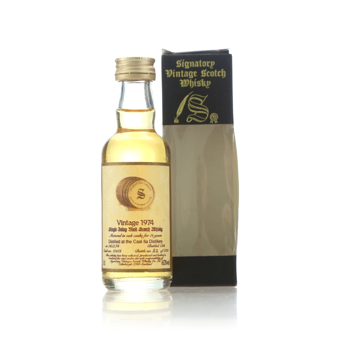 Caol Ila 1974 Signatory Vintage 19 Year Old Miniature