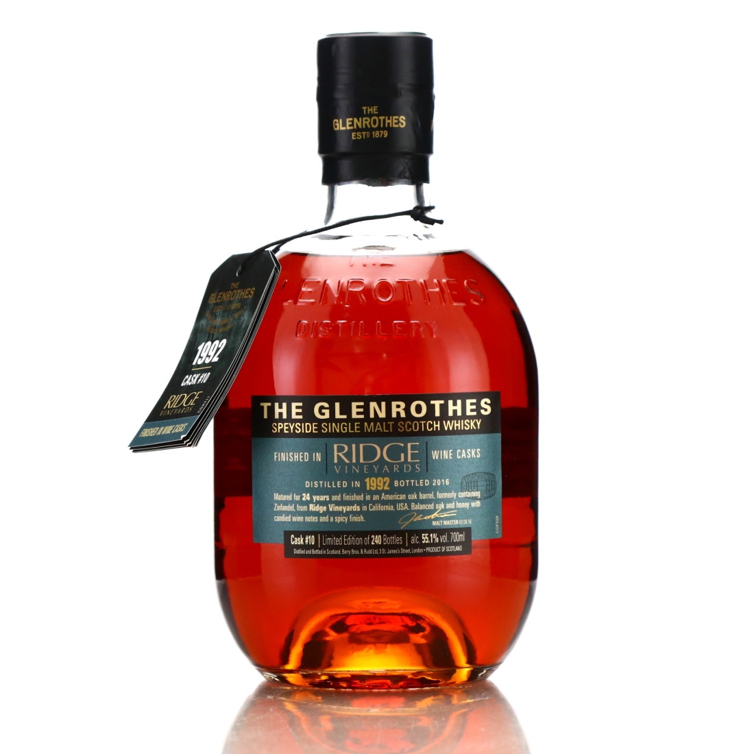 Glenrothes 1992 Single Wine Cask Finish 24 Year Old #10 / Ridge Vineyard
