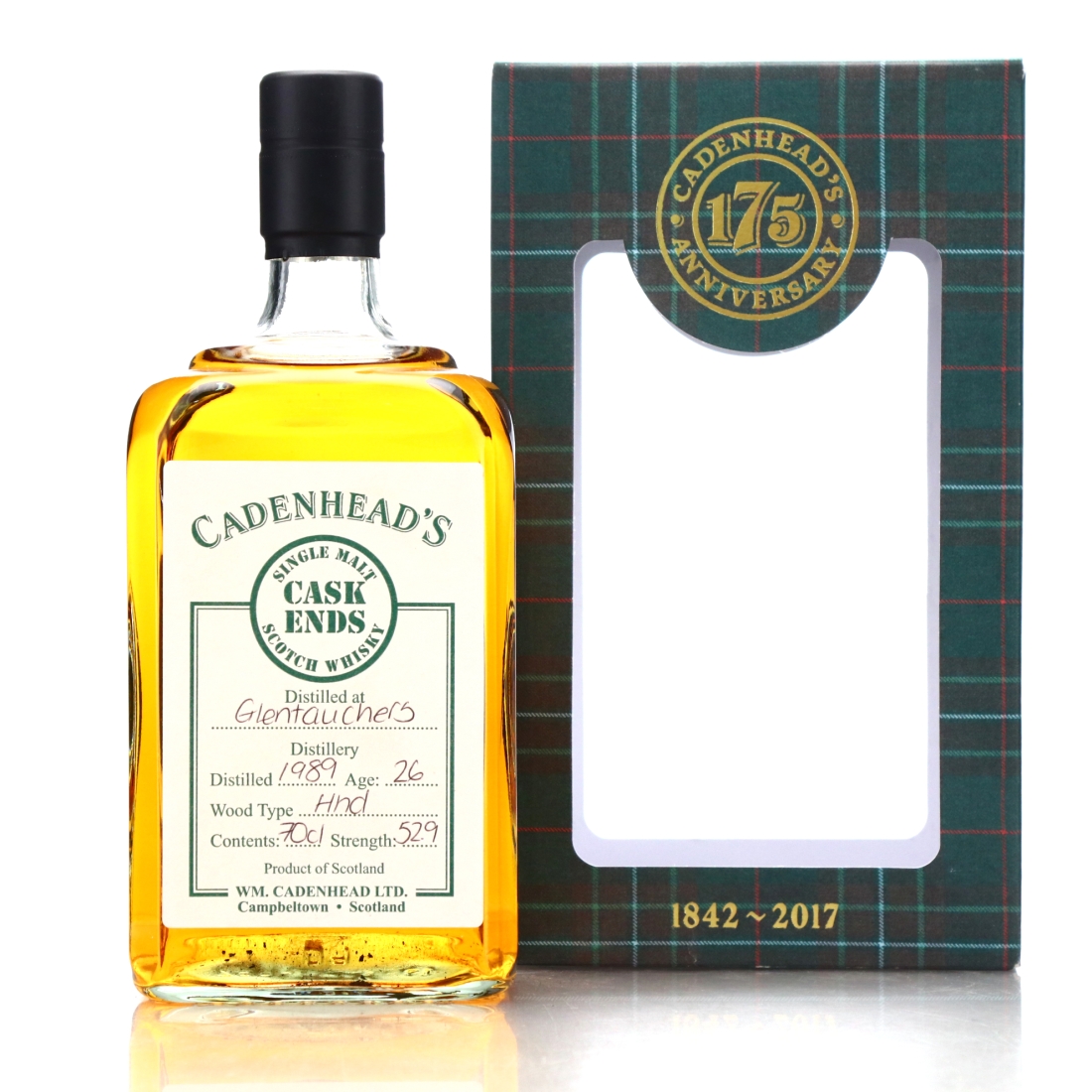 Glentauchers 1989 Cadenhead's 26 Year Old Cask Ends