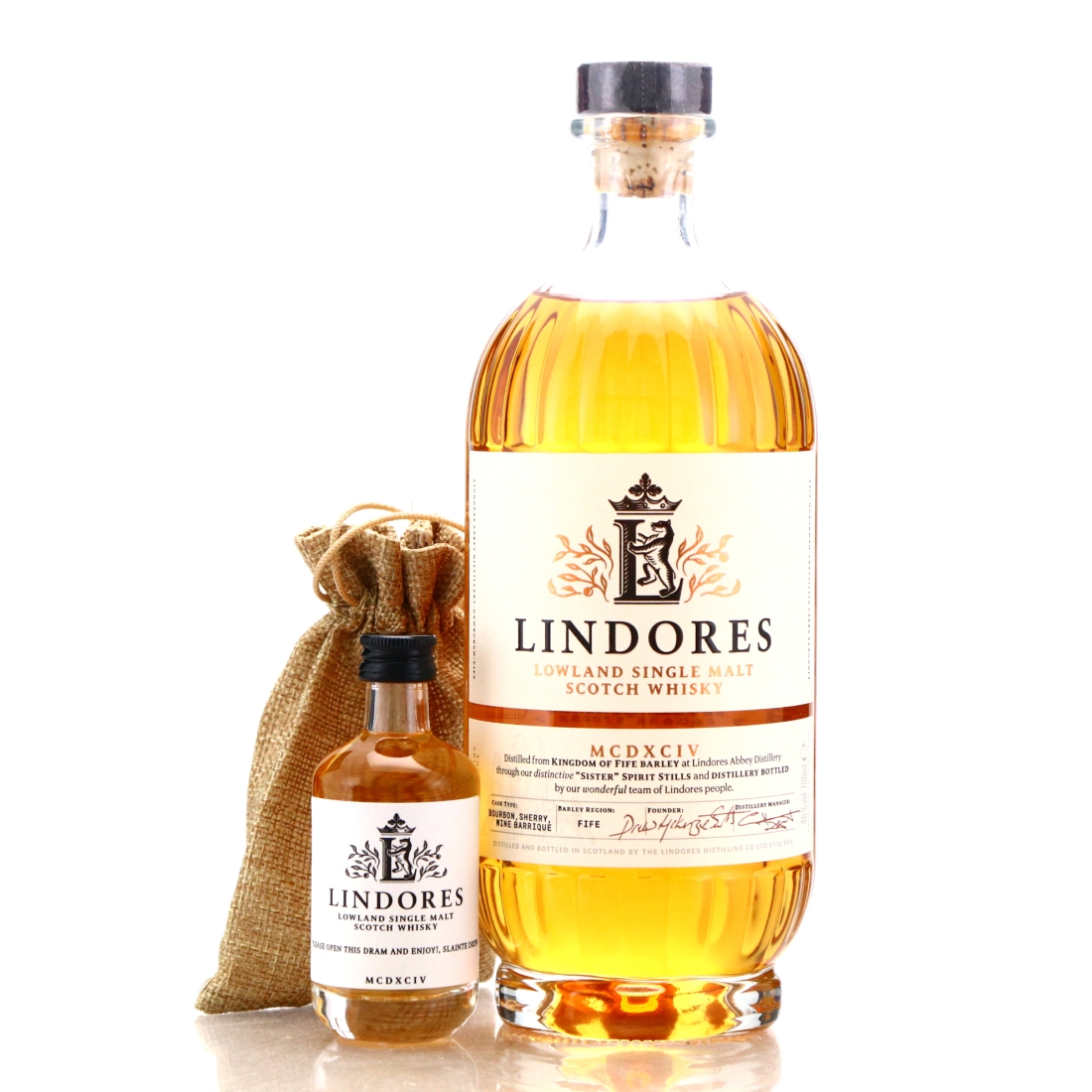 Lindores Single Malt with Miniature