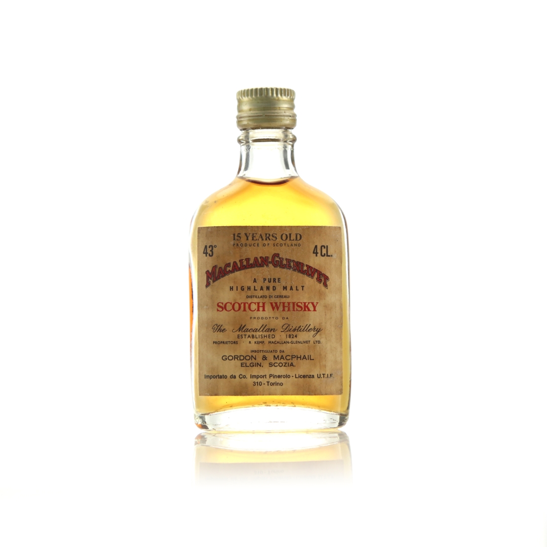 Macallan 15 Year Old Gordon and MacPhail Miniature 1970s