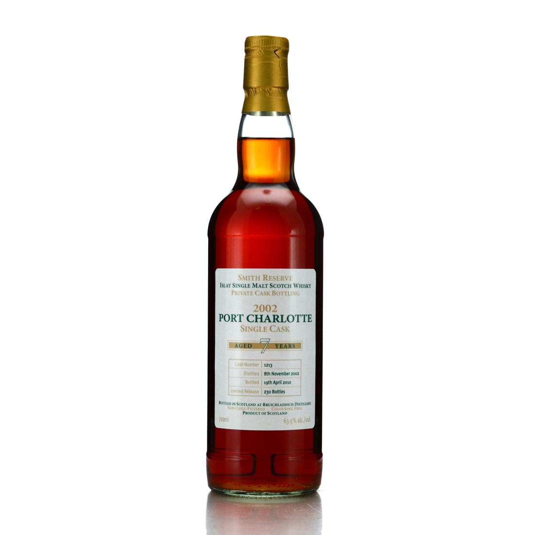 Port Charlotte 2002 Private Cask 7 Year Old #1213 / Smith Reserve