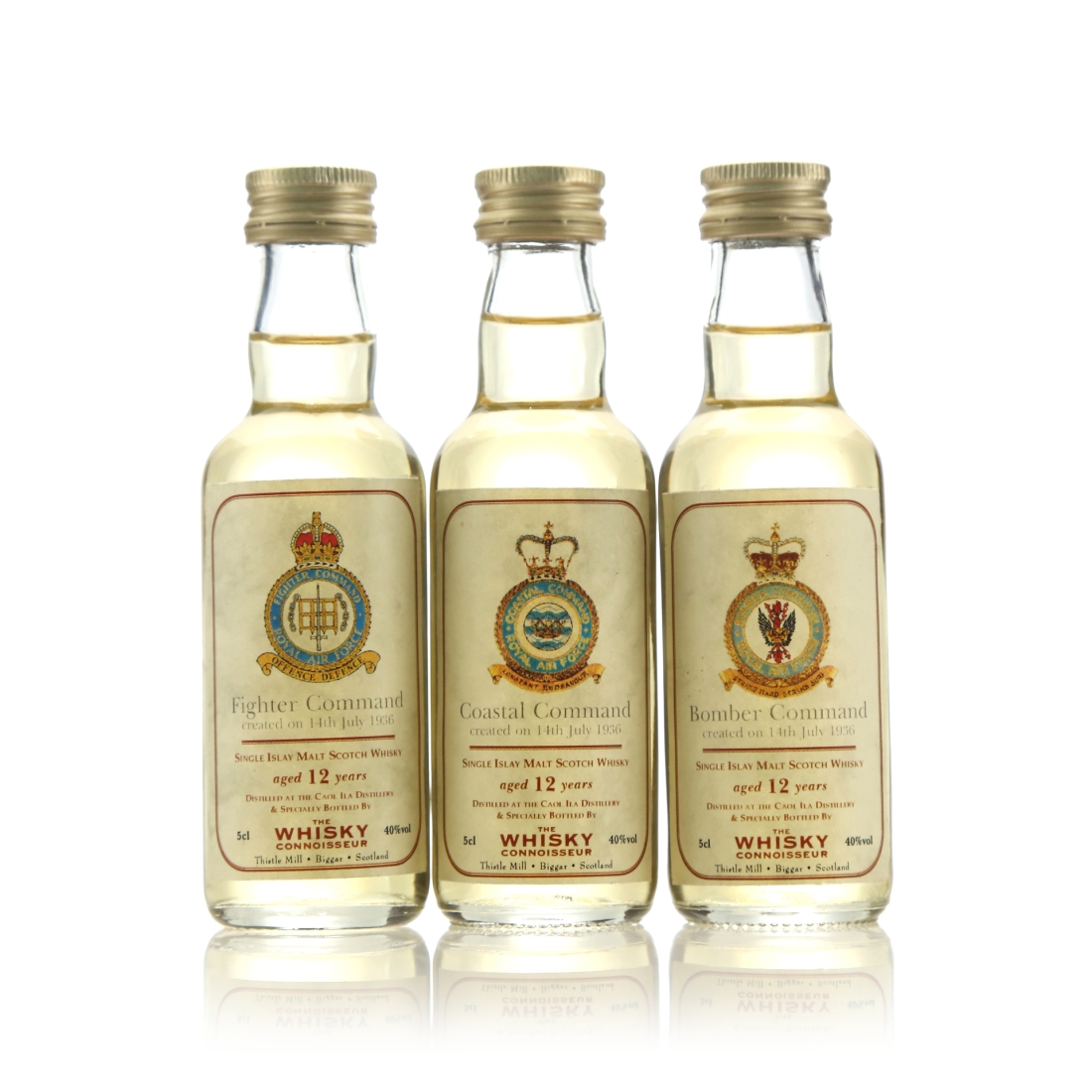 Caol Ila 12 Years Old Royal Air Force Miniatures 3 x 5cl
