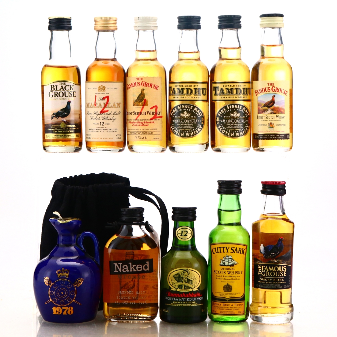 Scotch Whisky Miniature x 11 / includes Macallan