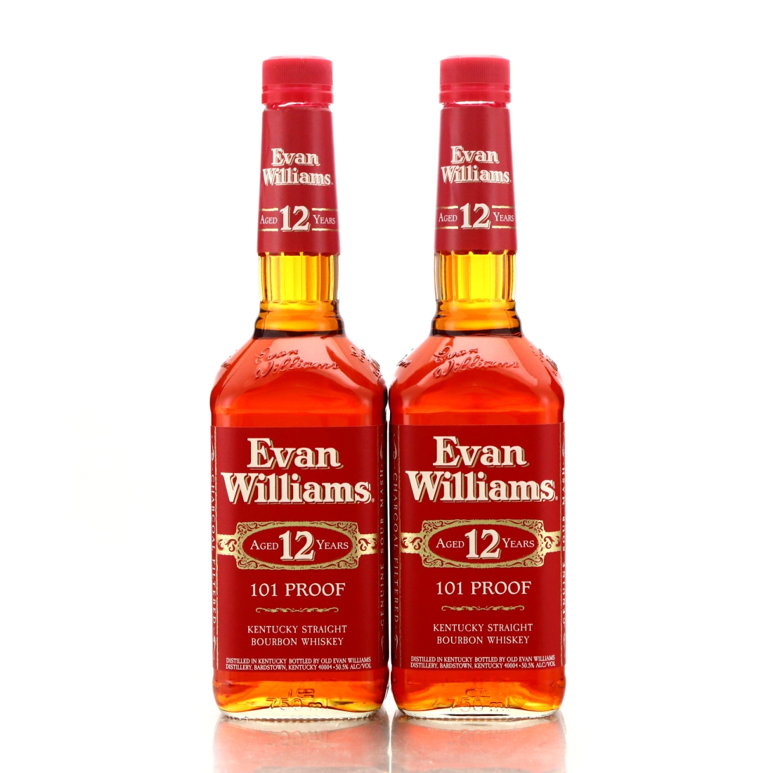 Evan Williams 12 Year Old 101 Proof 2 x 75cl / Japanese Import