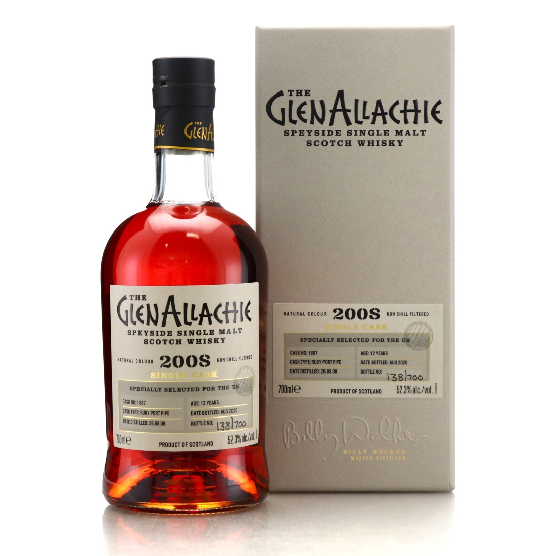 Glenallachie 2008 Single Port Cask 12 Year Old #1867 / UK