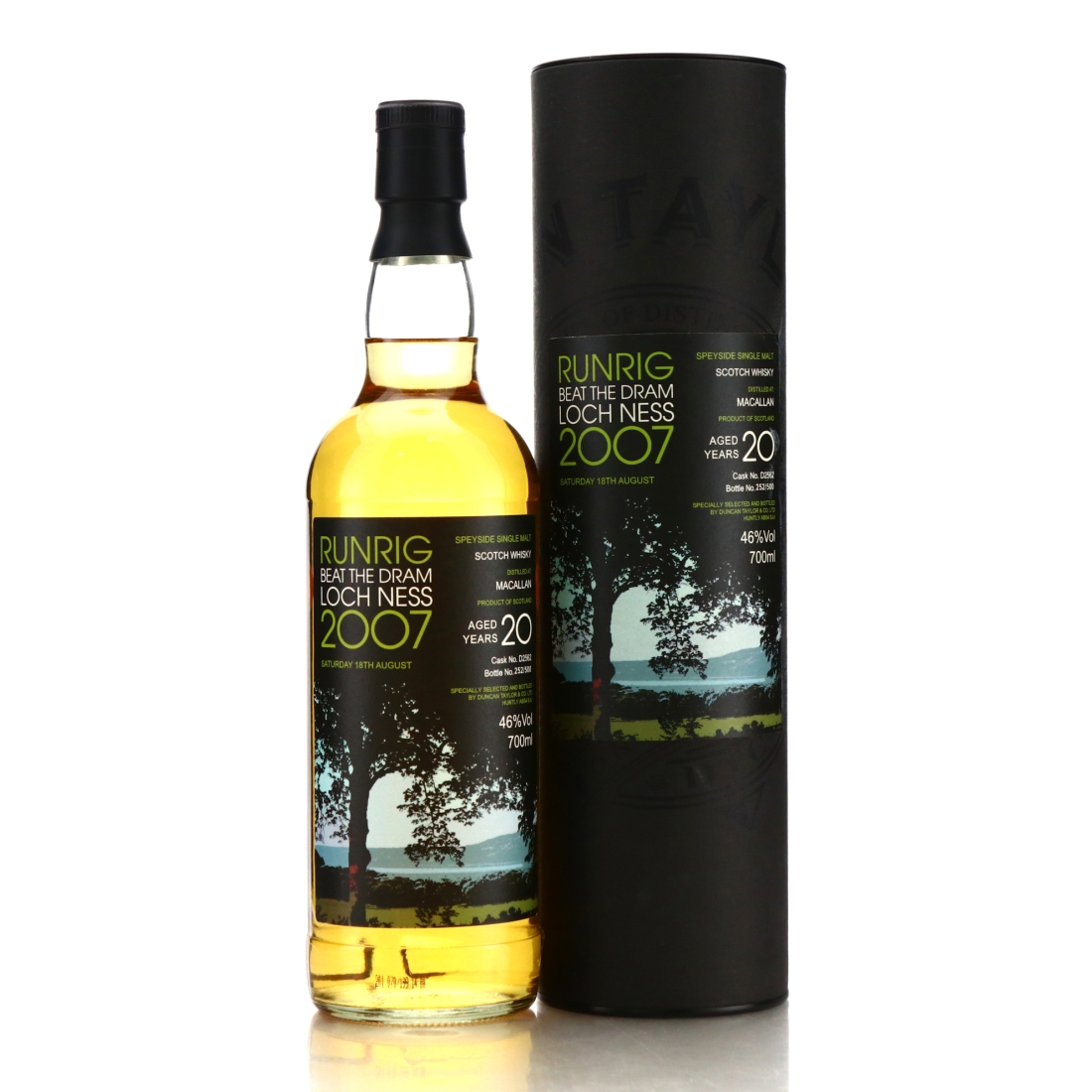 Macallan 20 Year Old Runrig Loch Ness 2007 with CD