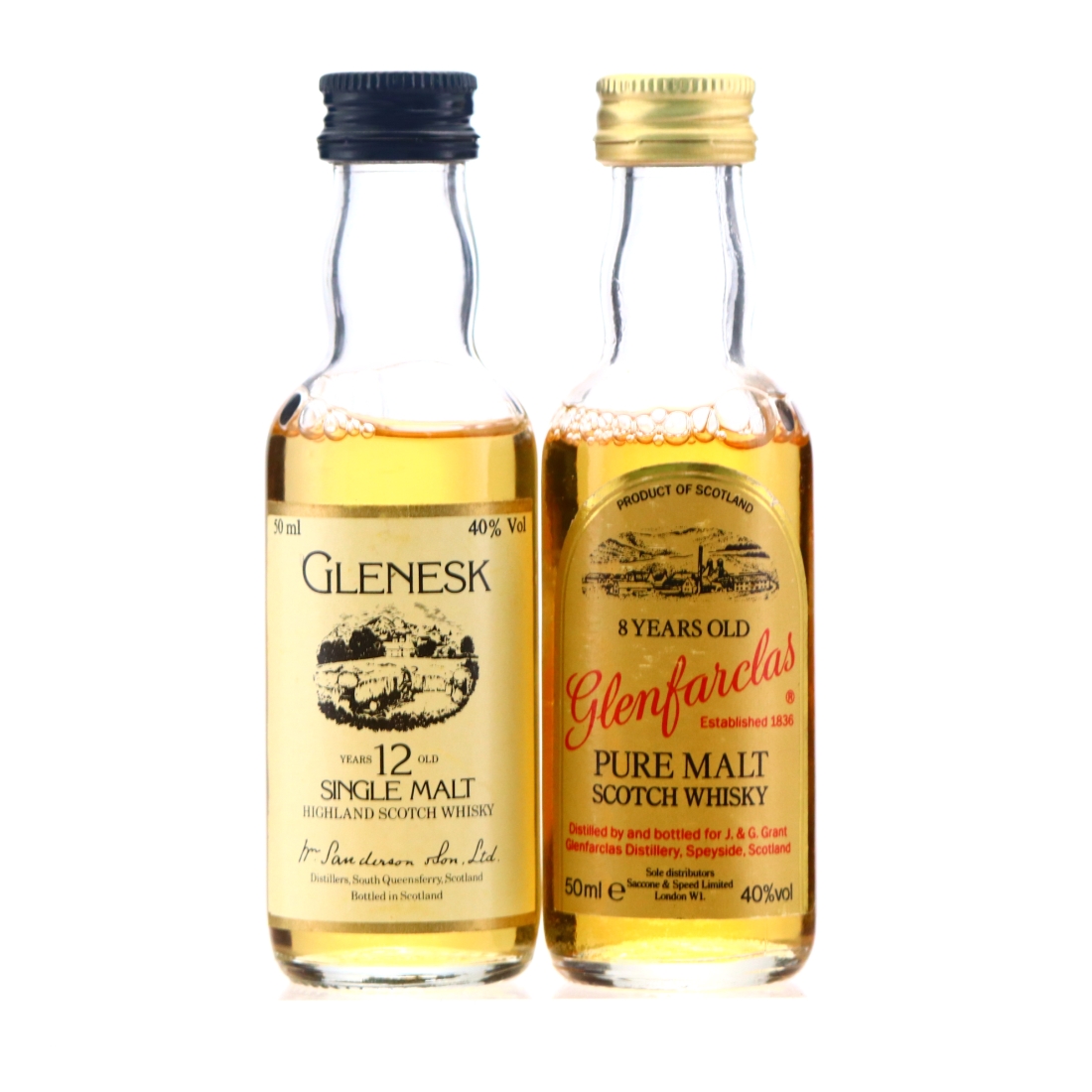 Glenesk & Glenfarclas Miniatures x 2