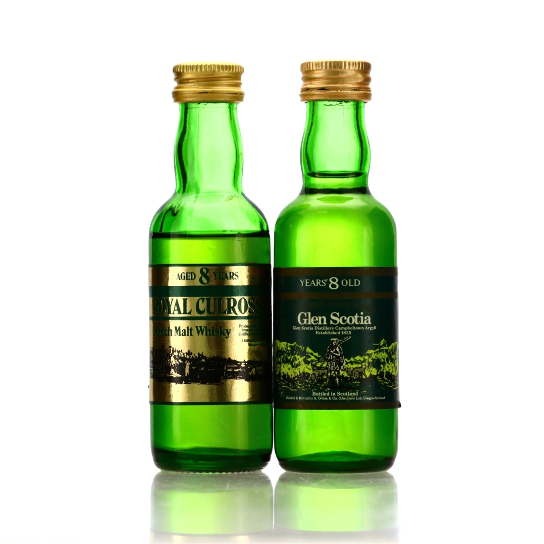 Royal Culross & Glen Scotia 8 Years Old Miniature x 2