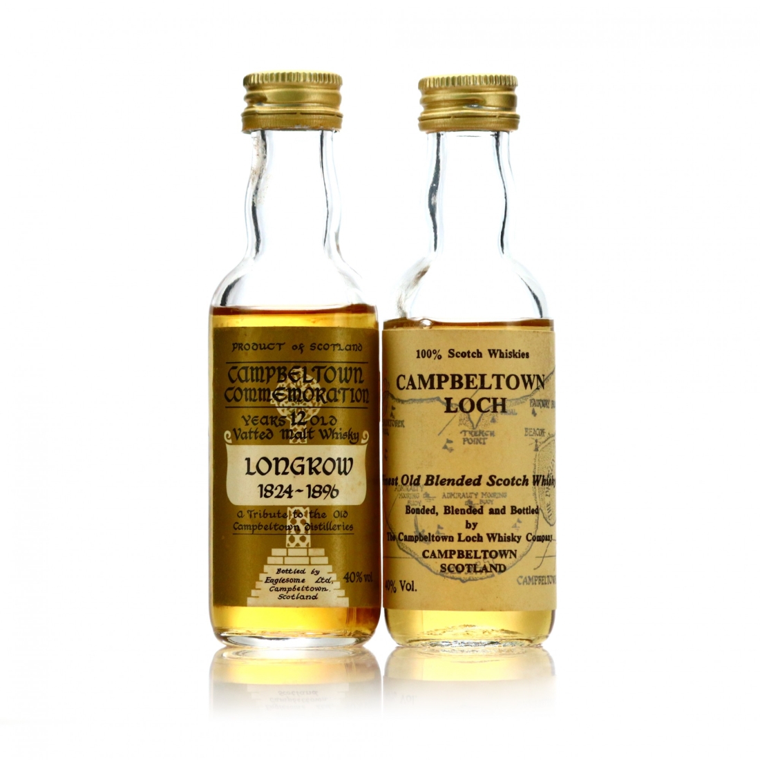 Longrow 12 Year Old and Campbeltown Loch Miniature x 2