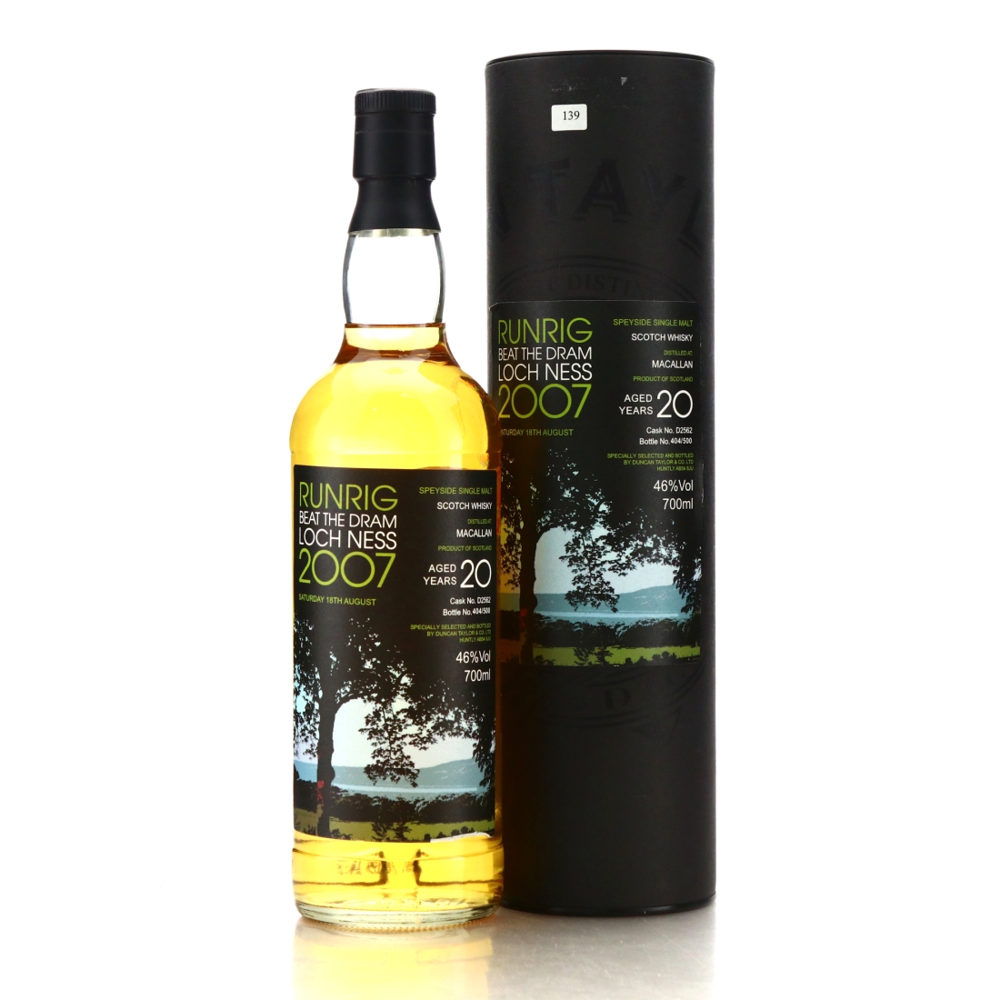 Macallan 20 Year Old Runrig Loch Ness 2007 