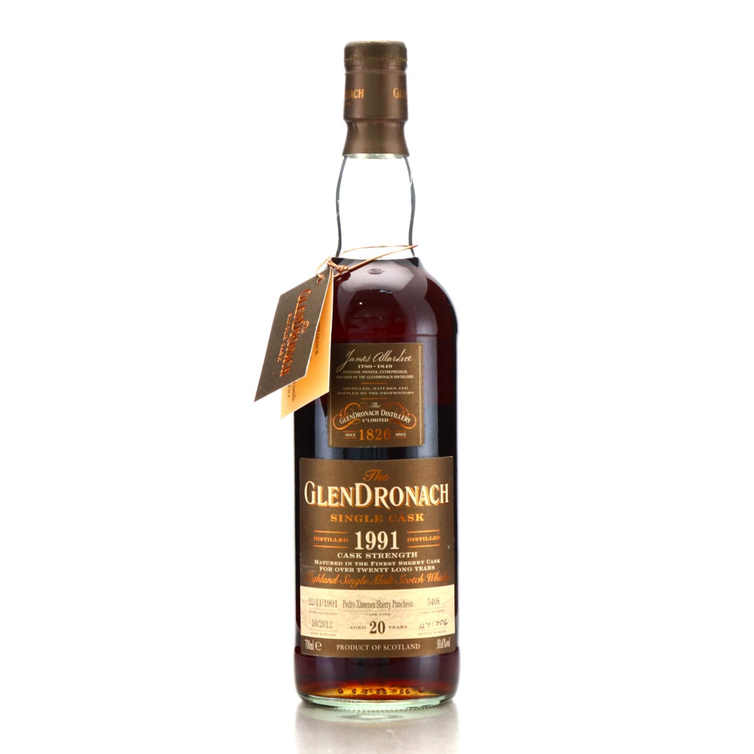 Glendronach 1991 Single PX Cask 20 Year Old #5408