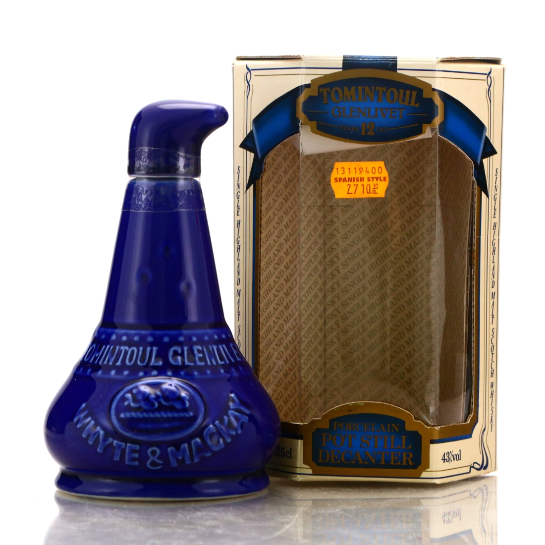 Tomintoul 12 Year Old Pot Still Decanter 37.5cl 1980s
