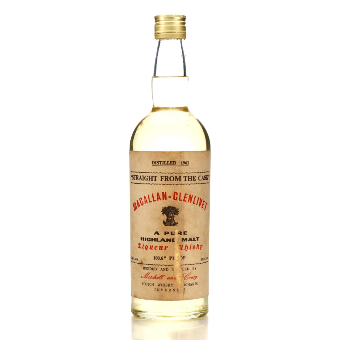 Macallan 1961 Mitchell and Craig / Straight from the Cask 103.6 Proof
