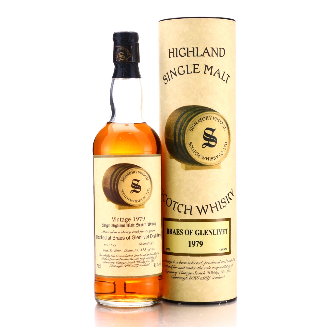 Braes of Glenlivet 1979 Signatory Vintage 17 Year Old