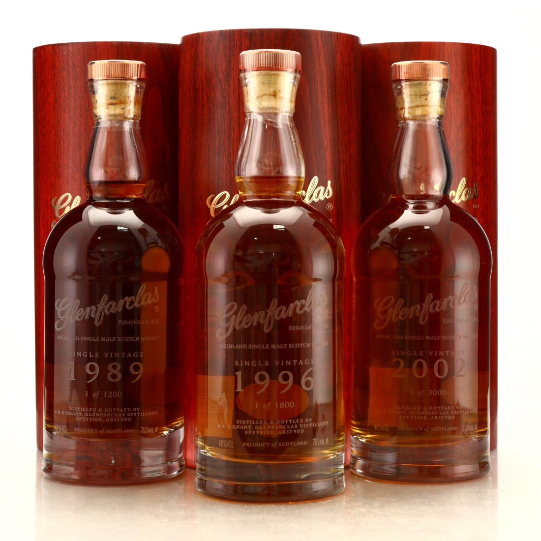 Glenfarclas 1989, 1996 & 2002 Vintage 3 x 70cl