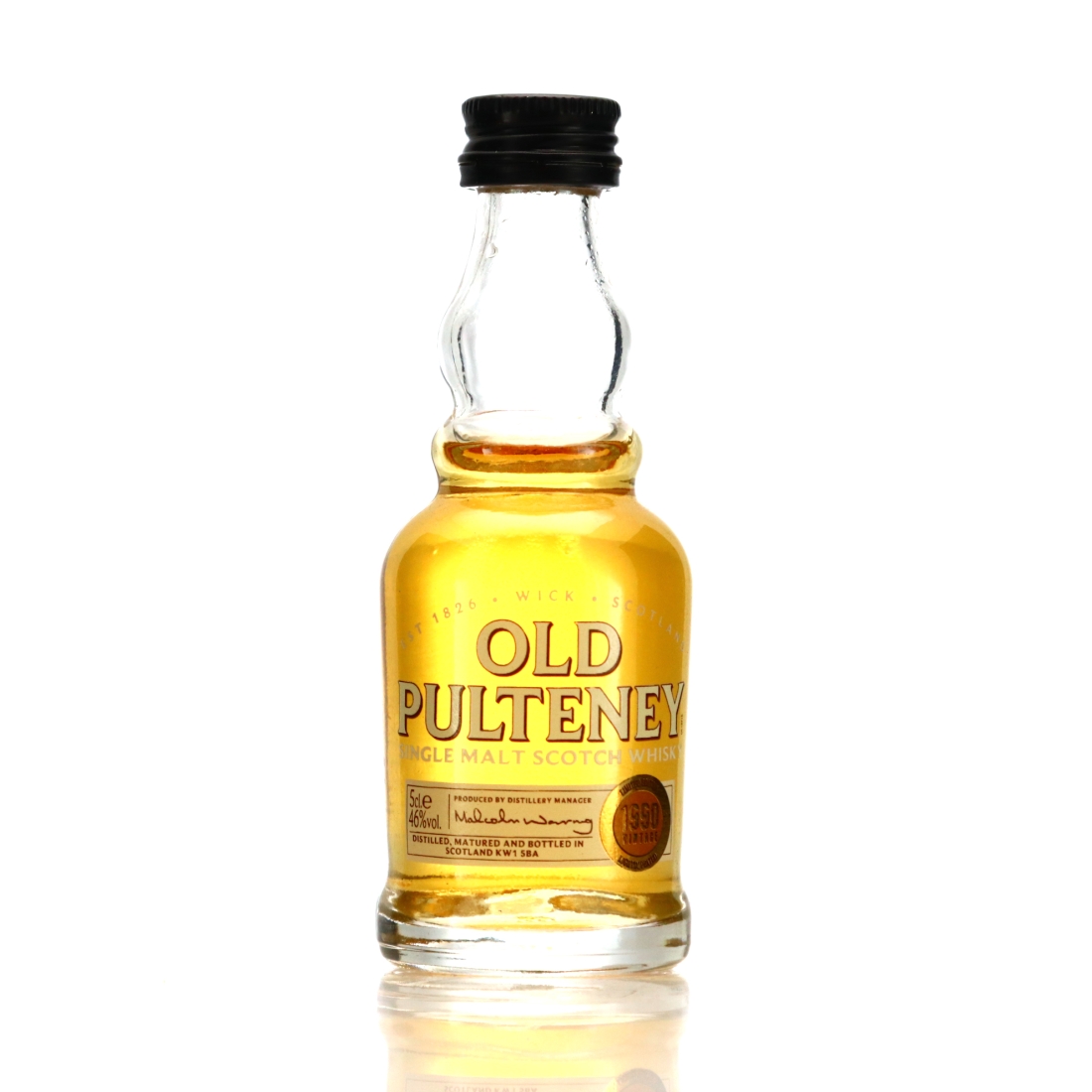 Old Pulteney 1990 Vintage Lightly Peated Miniature