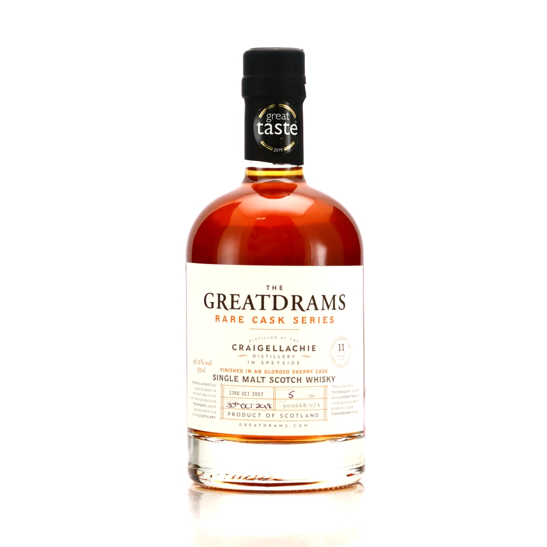 Craigellachie 2007 GreatDrams 11 Year Old 50cl