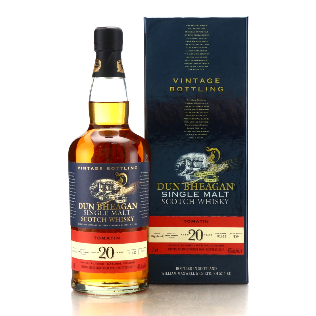 Tomatin 1996 Dun Bheagan 20 Year Old