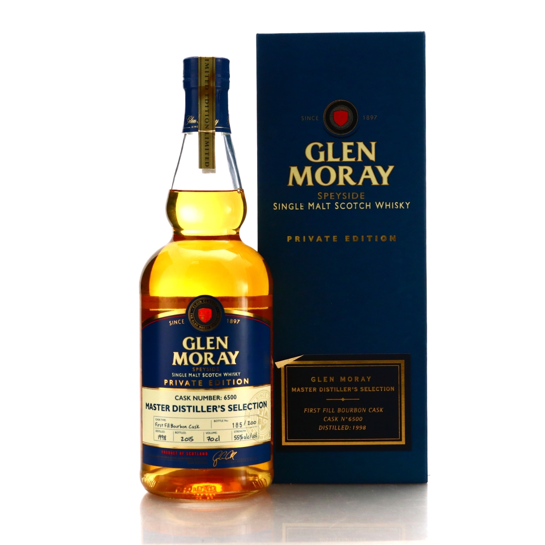 Glen Moray 1998 Single Bourbon Cask #6500 / Master Distiller's Selection