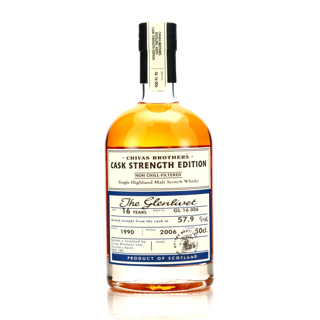 Glenlivet 1990 Cask Strength 16 Year Old Batch #6