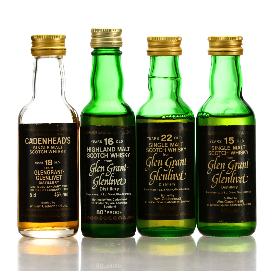 Glen Grant Cadenhead's Miniature x 4