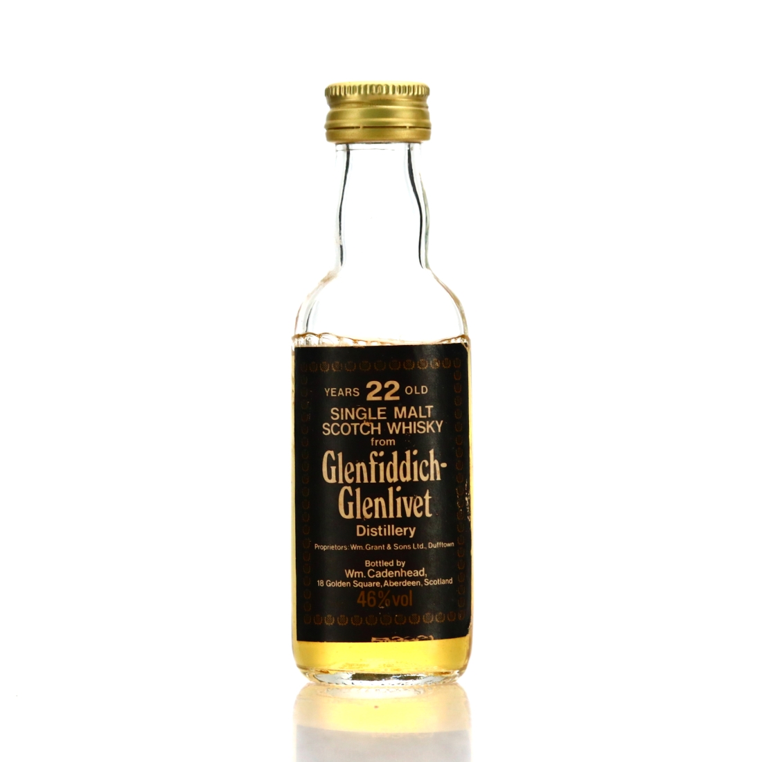 Glenfiddich 22 Year Old Cadenhead's Miniature 1980s