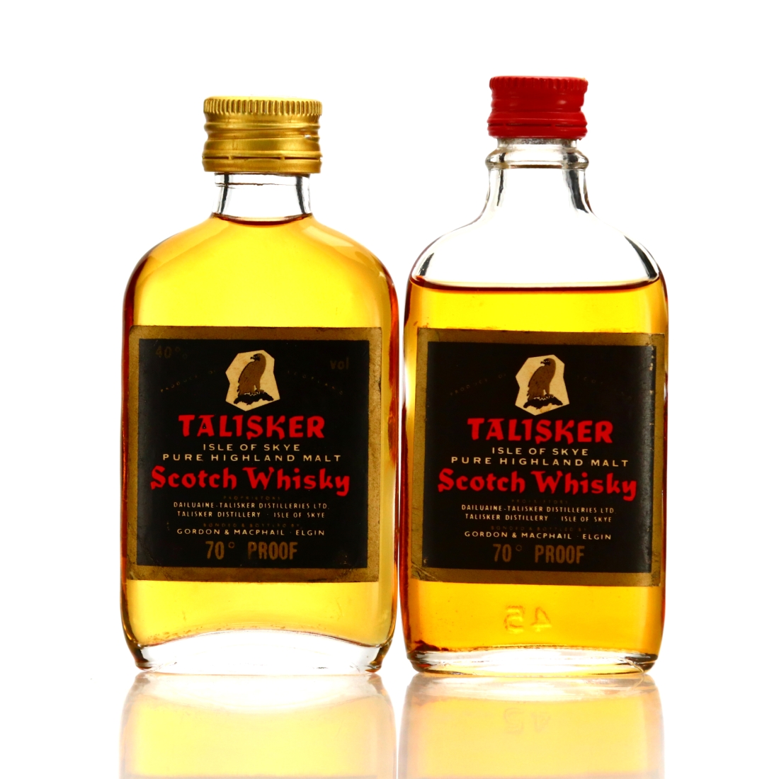 Talisker Gordon and MacPhail Miniature 1970s x 2