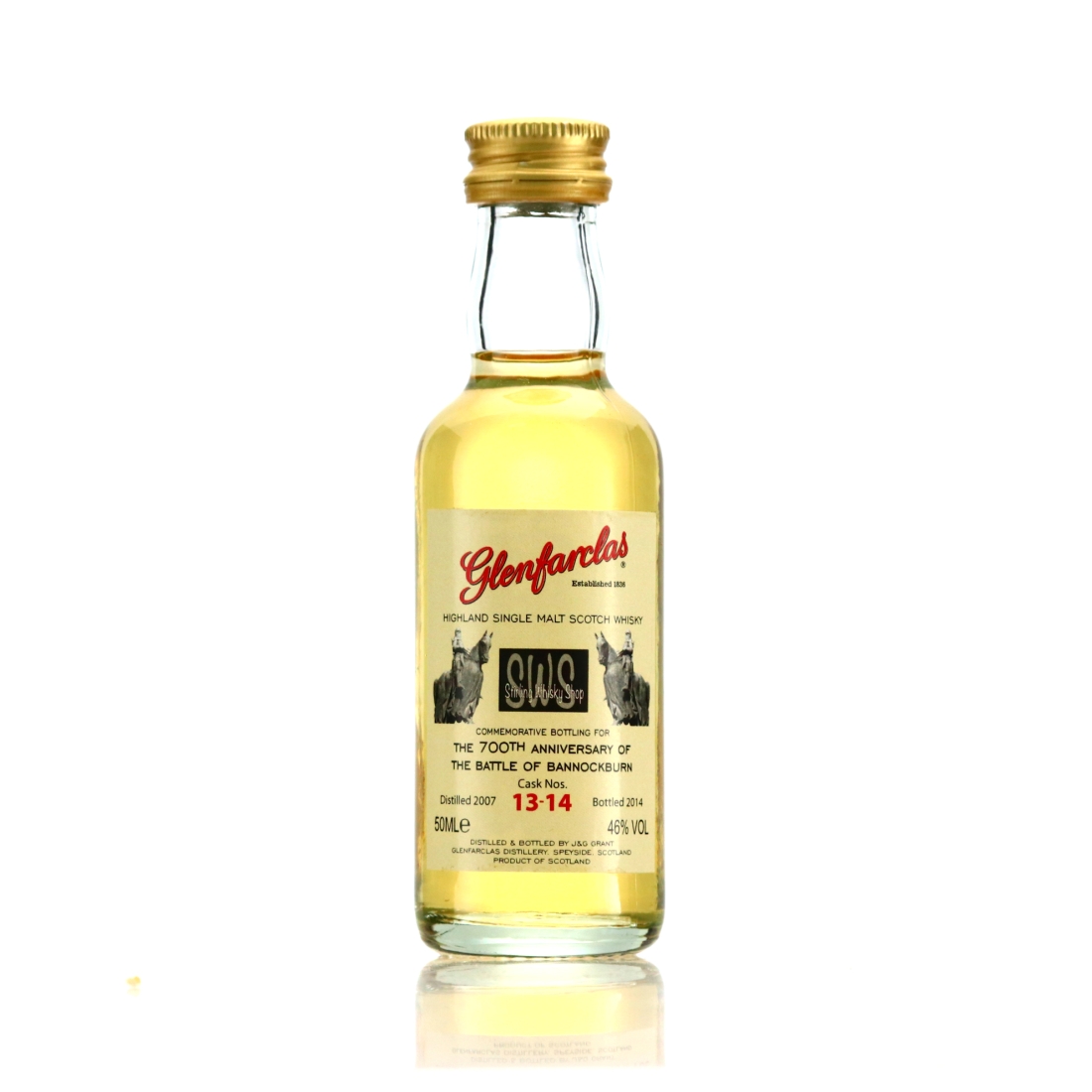 Glenfarclas 2007 Stirling Whisky Shop Miniature / 700th Anniversary of the Battle of Bannockburn