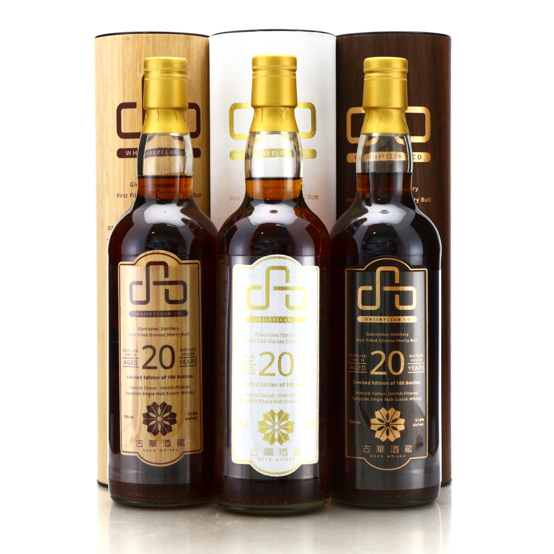 Glenrothes 1997 Whisky Agency 20 Year Old 3 x 70cl / Whiskyclub.co & Kuva Whisky
