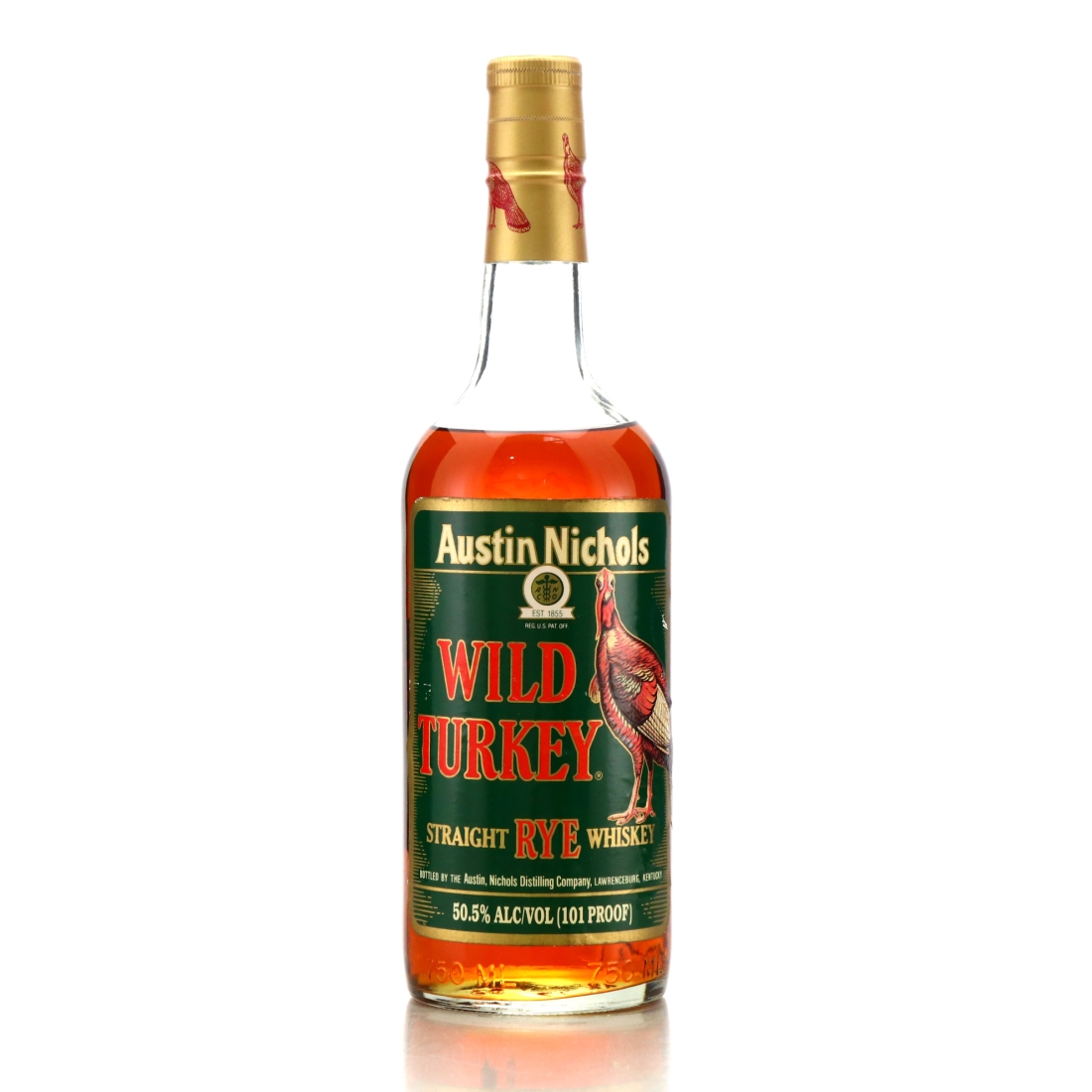 Wild Turkey 101 Proof Kentucky Straight Rye 1992