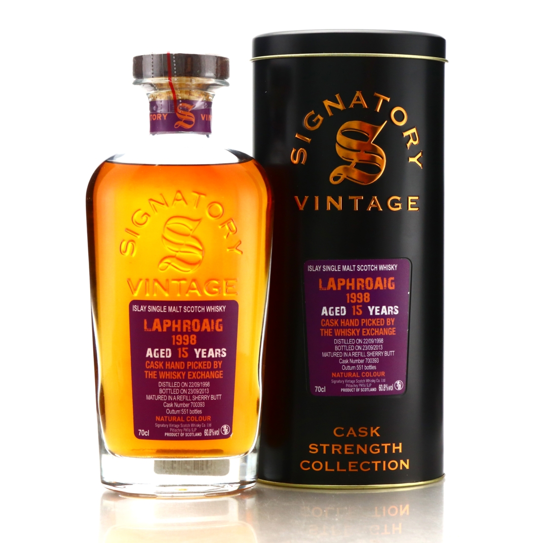 Laphroaig 1988 Signatory Vintage 15 Year Old Cask Strength / TWE
