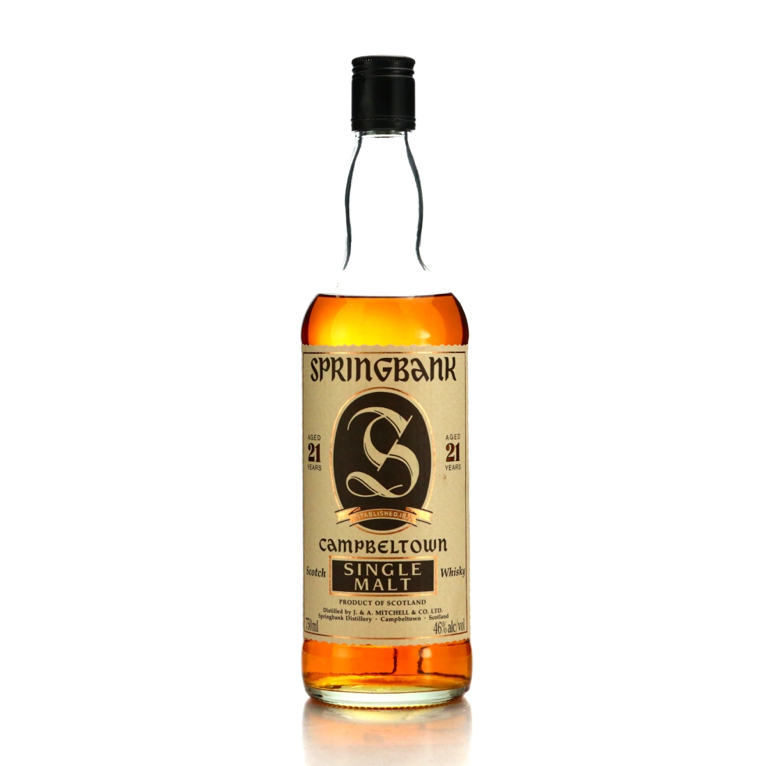 Springbank 21 Year Old early 1990s Release 75cl / US Import