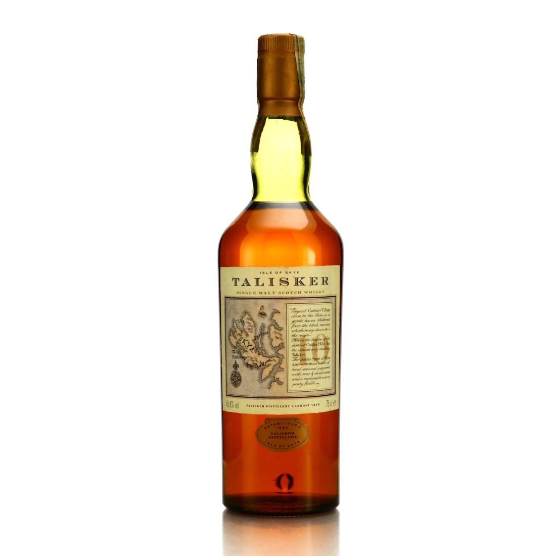 Talisker 10 Year Old Map Label 1980s