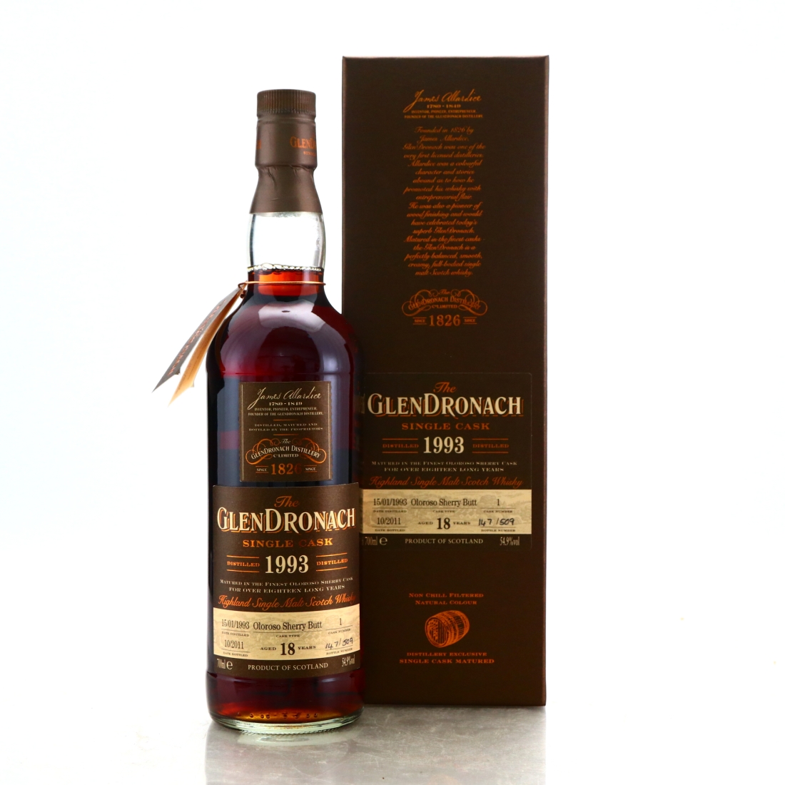 Glendronach 1993 Single Oloroso Cask 18 Year Old #1 / Batch 5