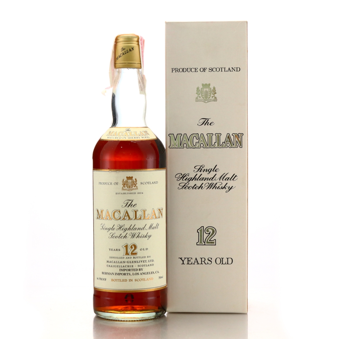 Macallan 12 Year Old 1980s / Berman Import, US