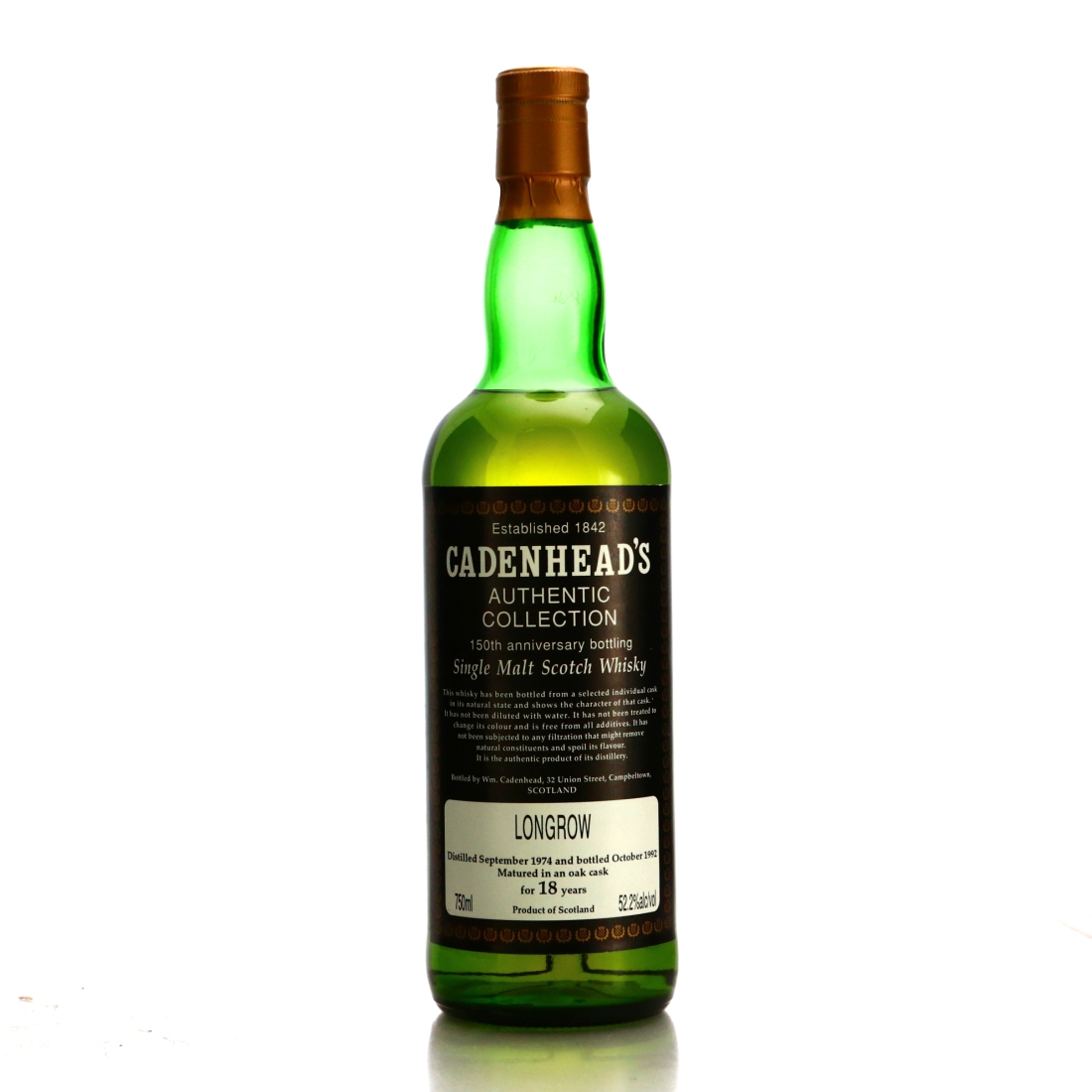 Longrow 1974 Cadenhead's 18 Year Old 75cl / 150th Anniversary