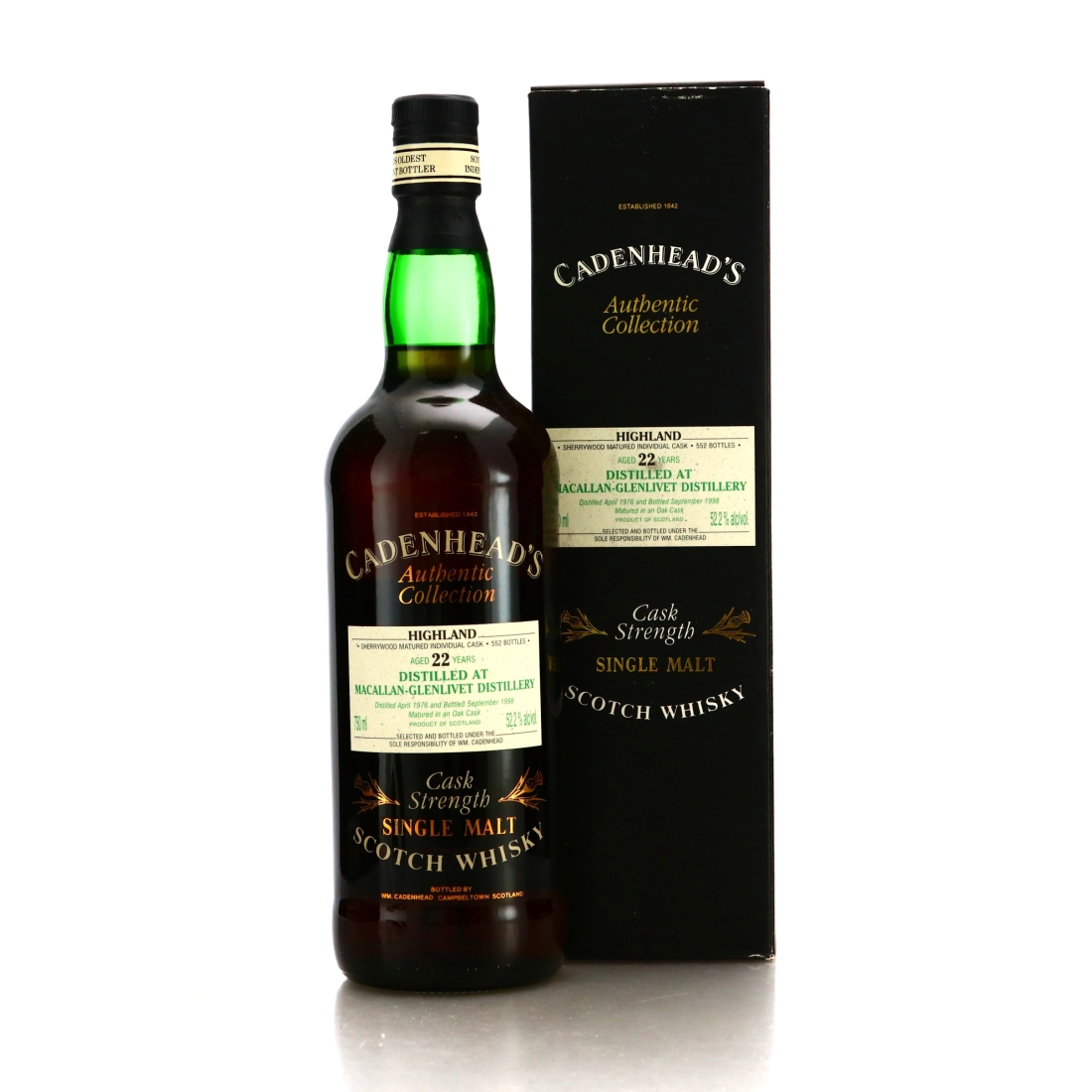 Macallan 1976 Cadenhead's 22 Year Old Sherry Wood 75cl / US Import