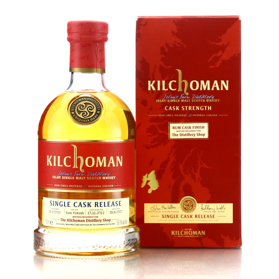 Kilchoman 2012 Single Rum Cask Finish #210 / Distillery Shop