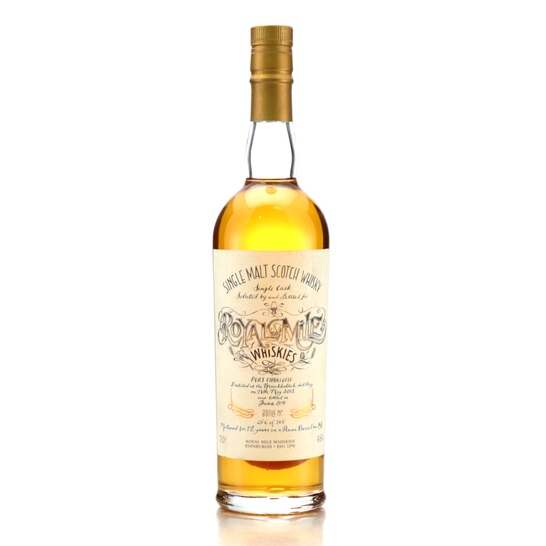 Port Charlotte 2002 Royal Mile Whiskies 12 Year Old Rum Cask