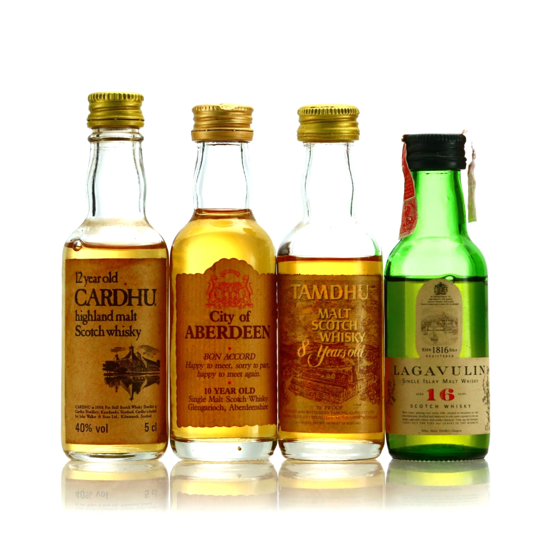 Single Malt Miniatures x 4 / includes Lagavulin