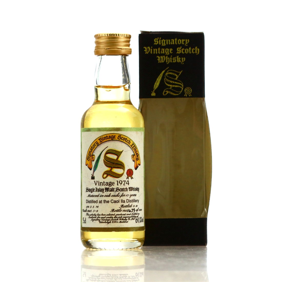 Caol Ila 1974 Signatory Vintage 17 Year Old Miniature
