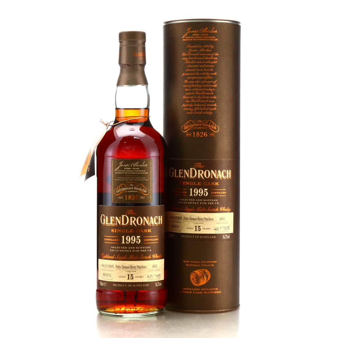 Glendronach 1995 Single PX Cask 15 Year Old #4681 / UK
