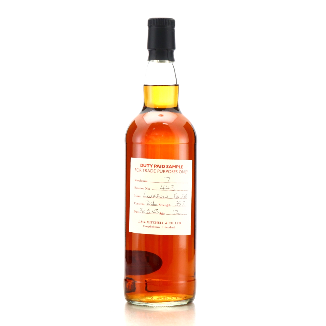 Longrow 2003 Duty Paid Sample 12 Year Old / Fresh Sherry Hogshead