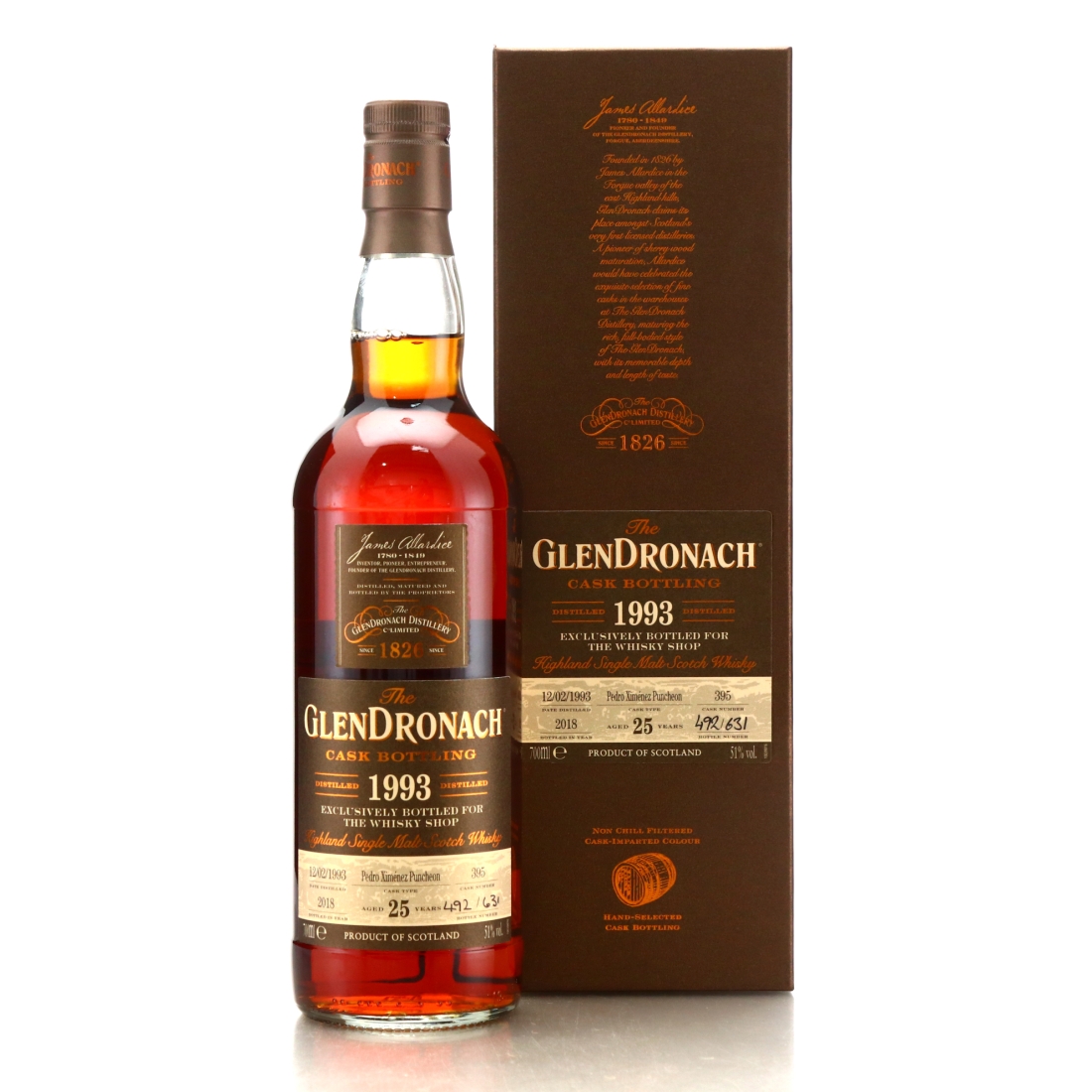 Glendronach 1993 Single PX Cask 25 Year Old #395 / TWS