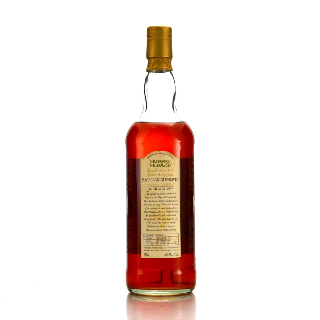 Macallan 1974 Murray McDavid 21 Year Old 75cl / US Import