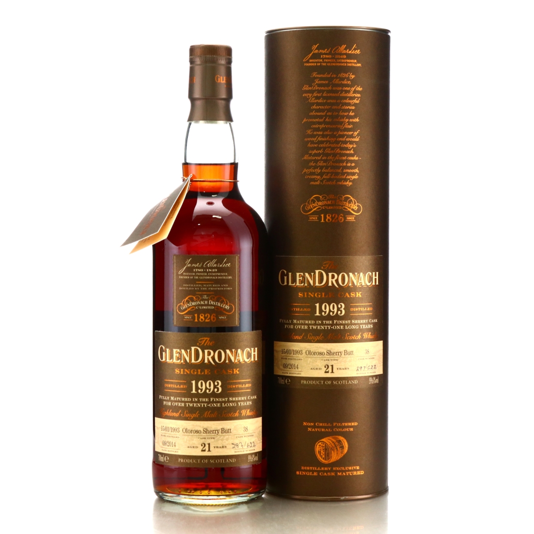 Glendronach 1993 Single Oloroso Cask 21 Year Old #38