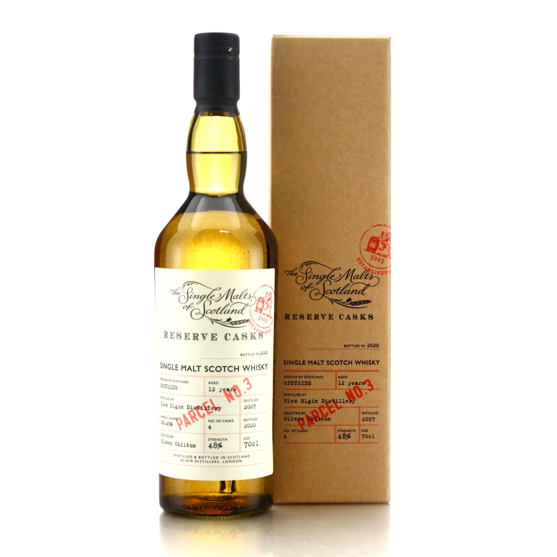 Glen Elgin 2007 Single Malts of Scotland 12 Year Old Reserve Casks / Parcel No.3