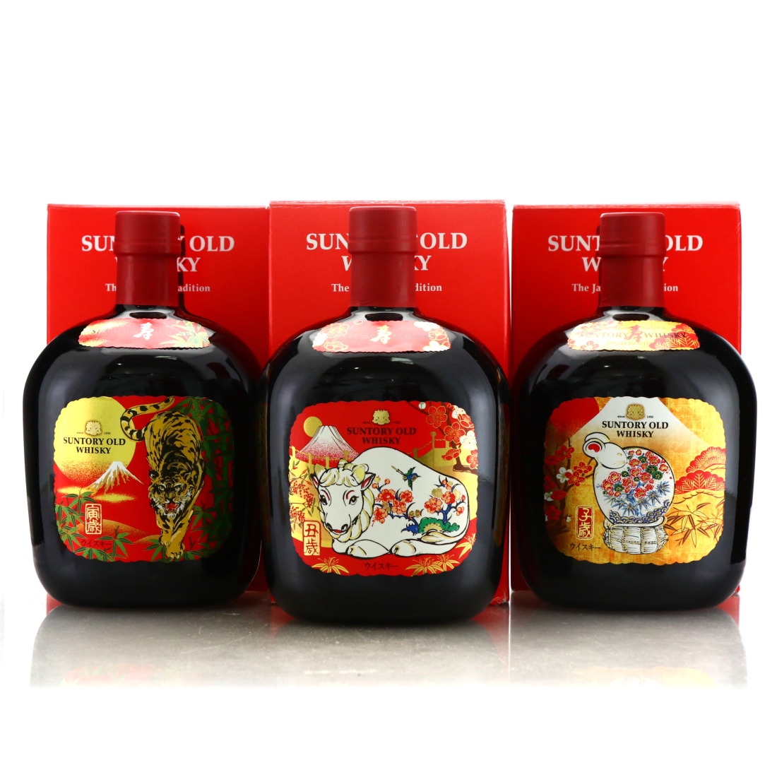 Suntory Old Whisky 3 x 70cl / Year of the Ox,Tiger & Rat