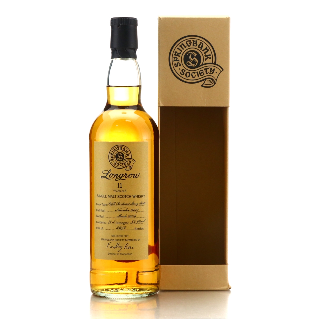 Longrow 2007 Springbank Society 11 Year Old / Refill Sherry Butt